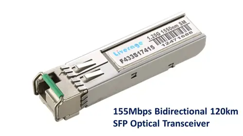 155Mbps 雙向 120km SFP 光收發器產品圖