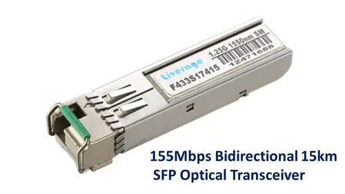155Mbps 雙向 15km SFP 光收發器產品圖