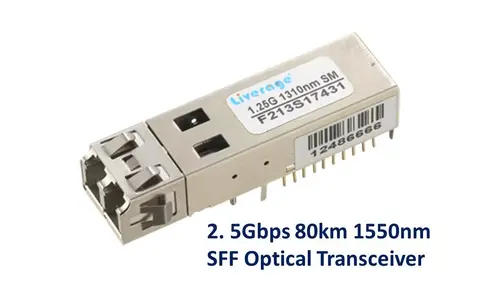 2. 5Gbps 80km 1550nm SFF 光收發器